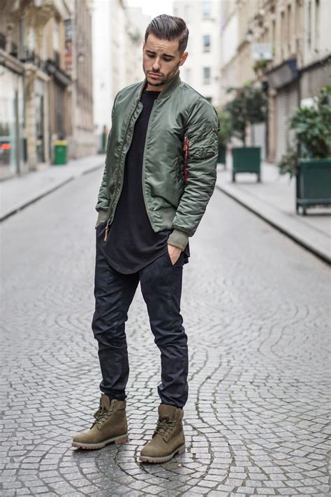 bomber jacket outfits men|bomber jacket winter outfits men.